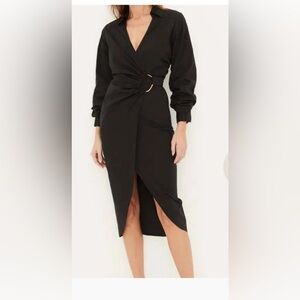 Veronica Beard Afton Black Wrap~Dress Size 2 NWT